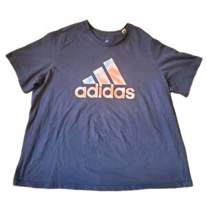 Adidas Short Sleeve Top Shirt Womans 3X Navy Blue American